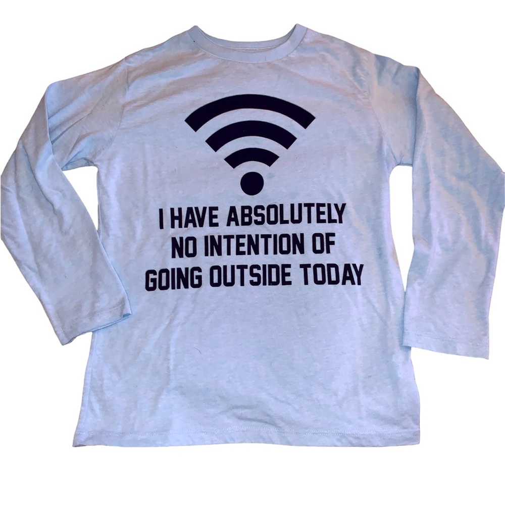 New w/o tag Boys Shirt WiFi I Have No Intention Of Going Outside Today